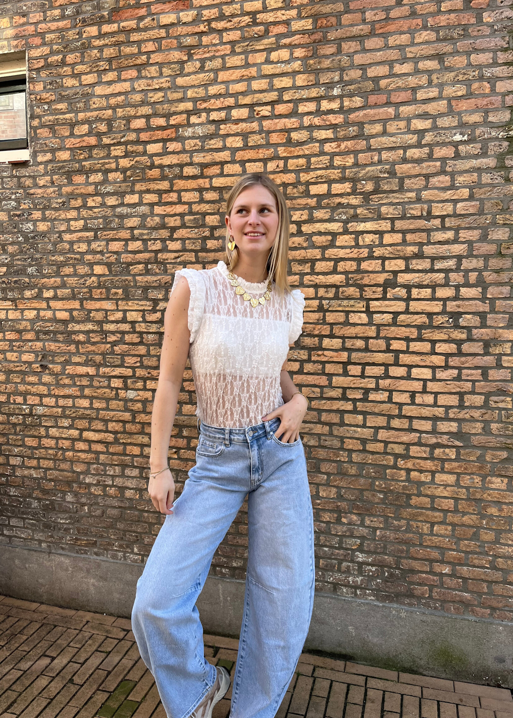 Flo Boutique Kanten Body Jade White