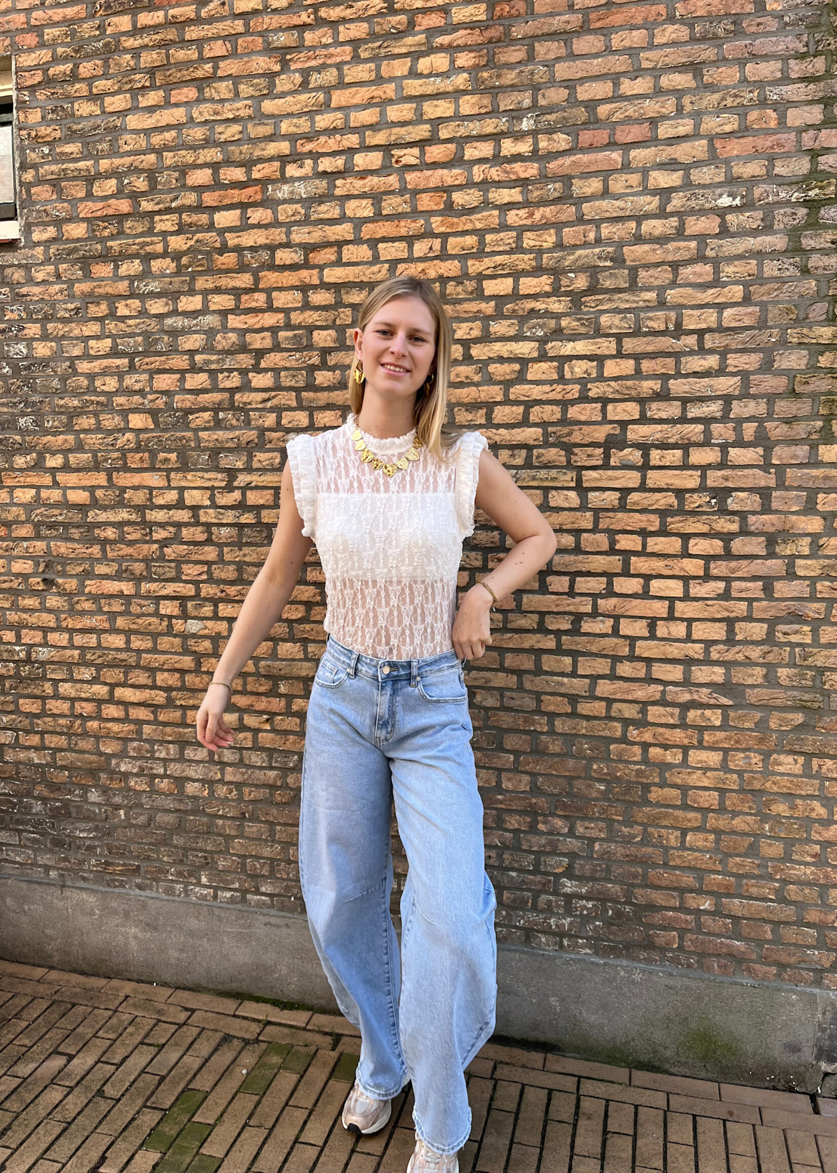 Flo Boutique Kanten Body Jade White