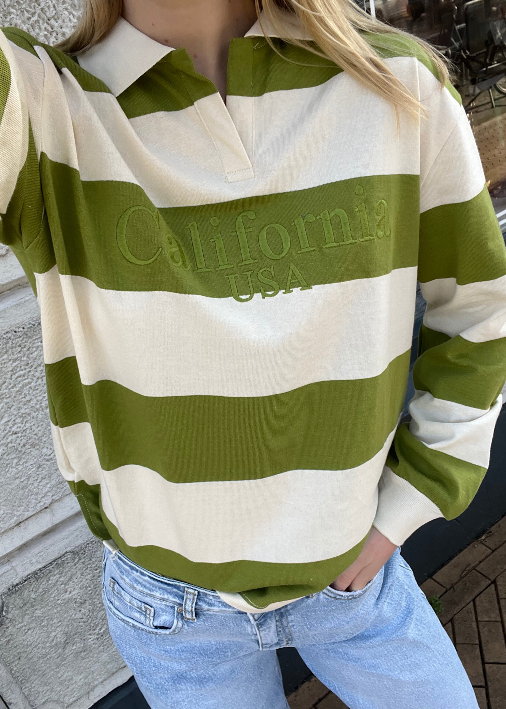 Flo Boutique Polo Kyra Green/Beige