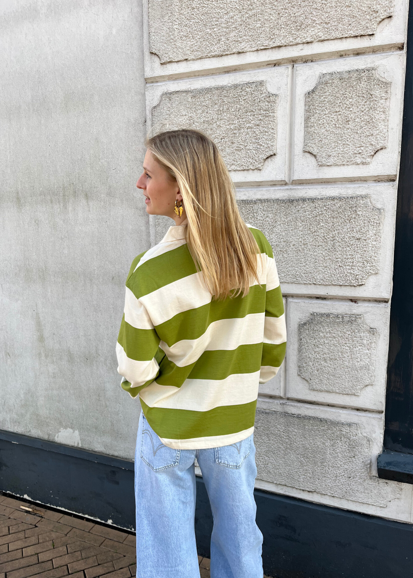 Flo Boutique Polo Kyra Green/Beige