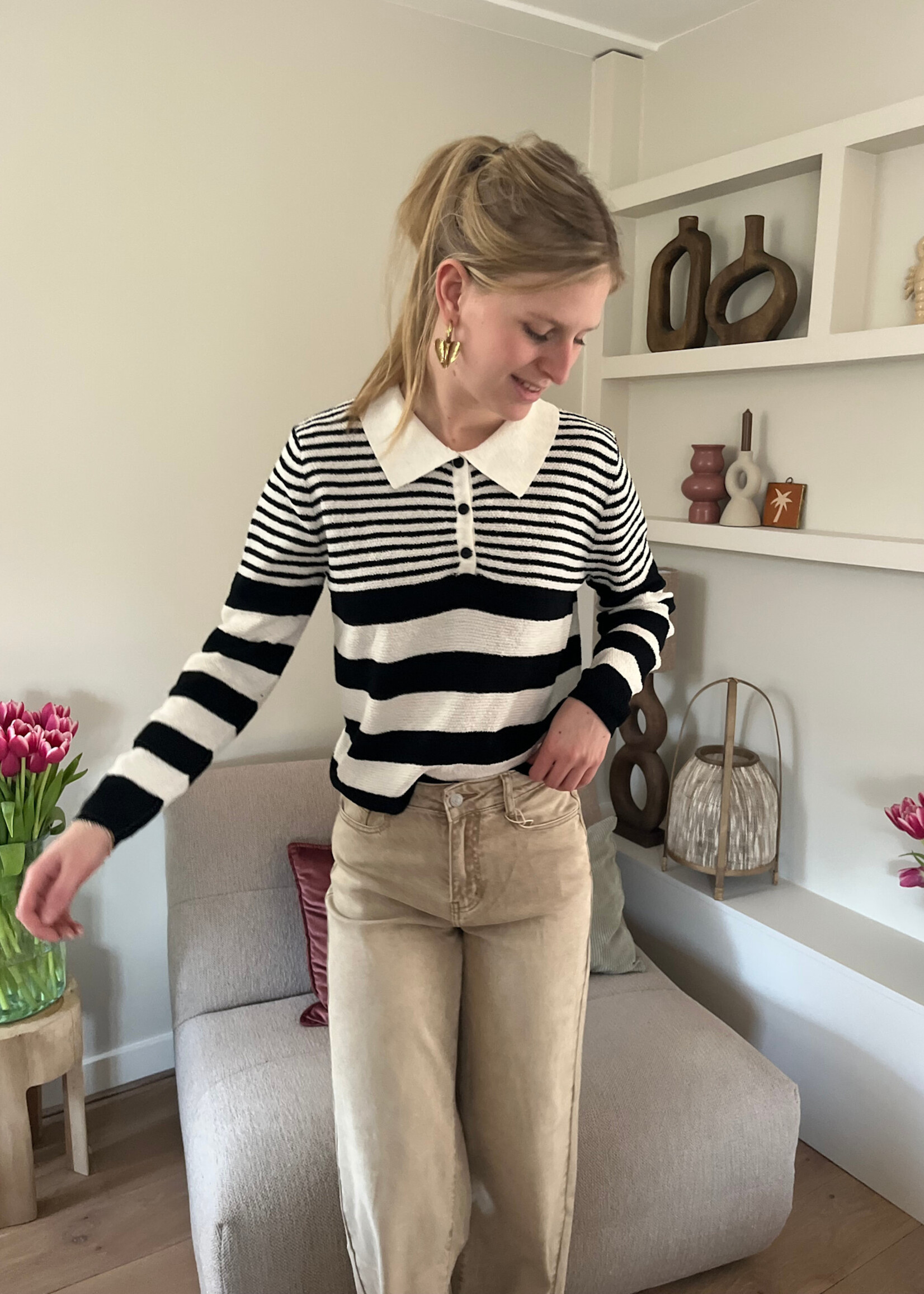 Flo Boutique Top Colette Black/White