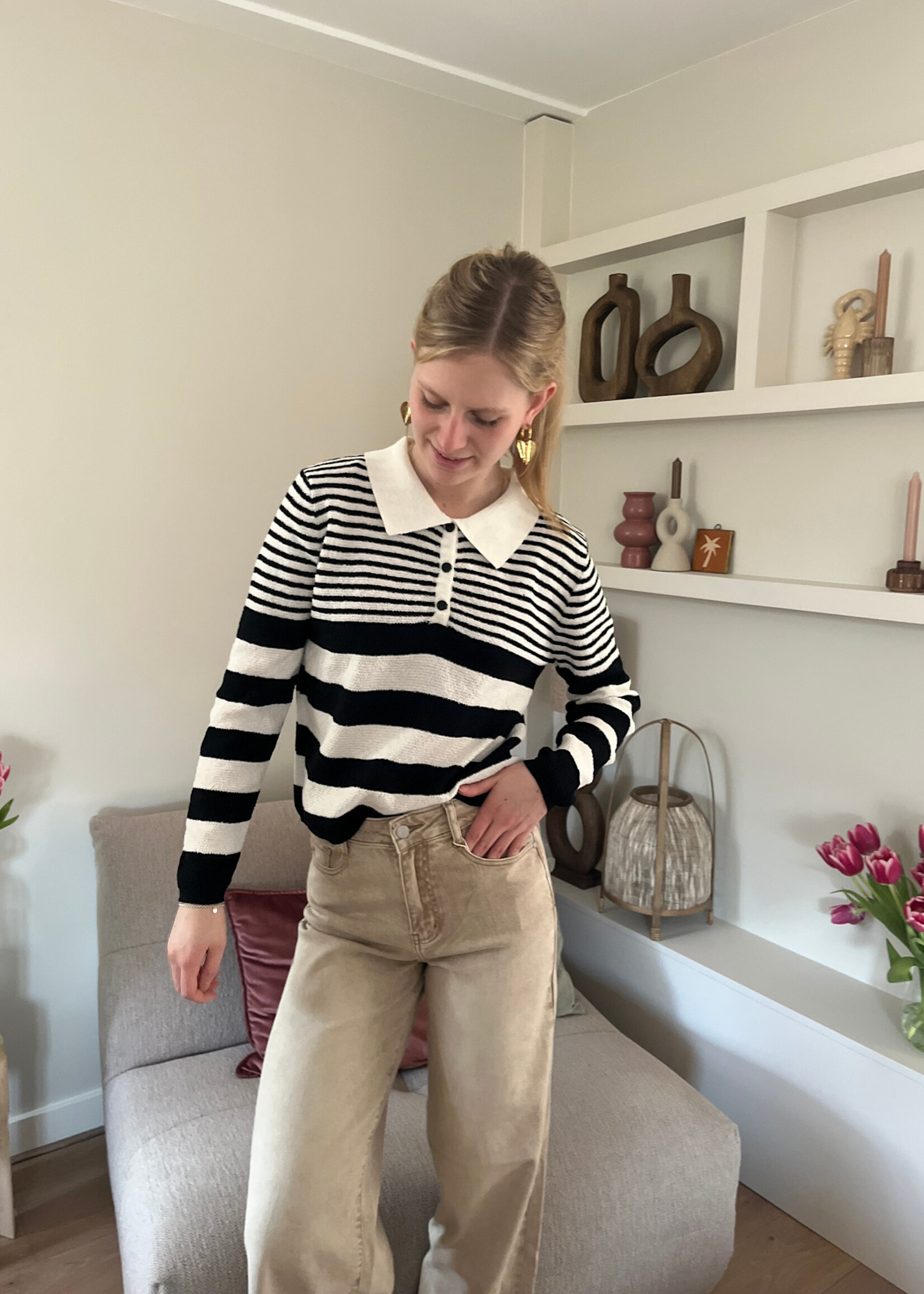 Flo Boutique Top Colette Black/White