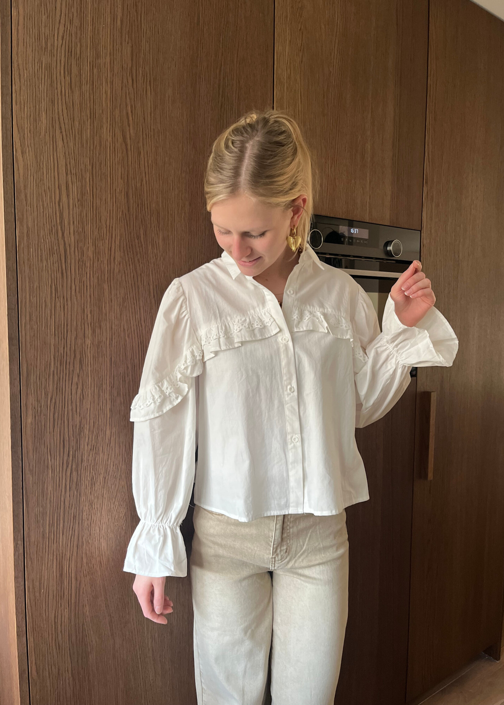 Flo Boutique Wide leg jeans Kate Taupe (tall)