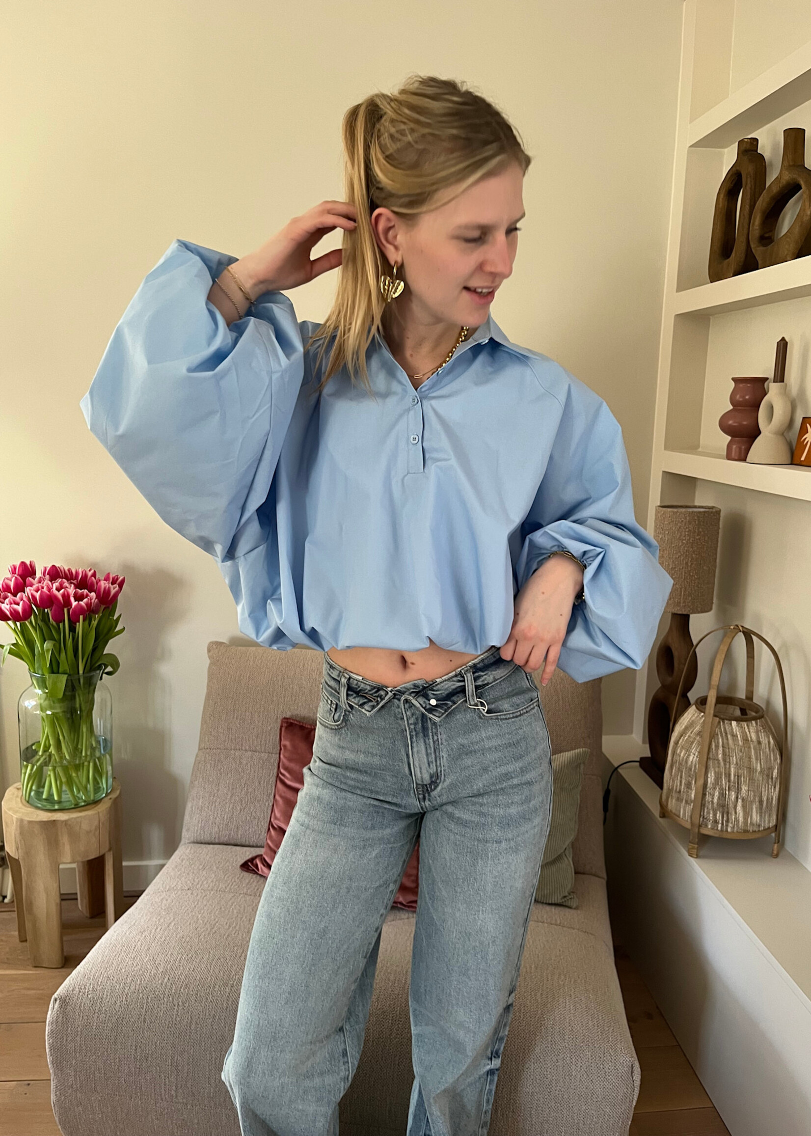 Flo Boutique Blouse Clover Blue