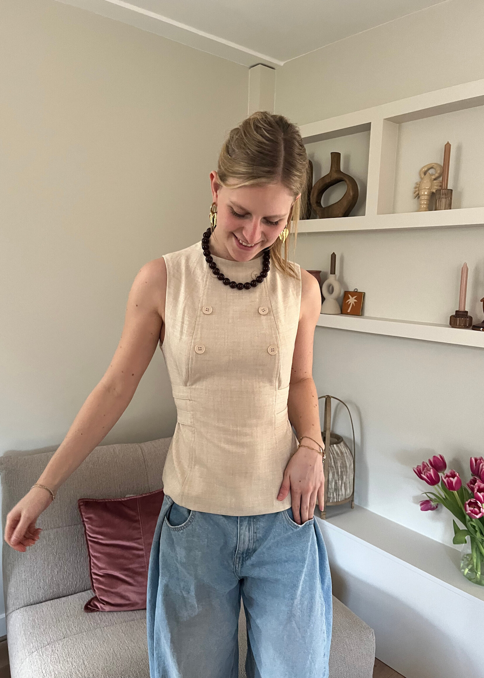 Flo Boutique Top Willow Beige