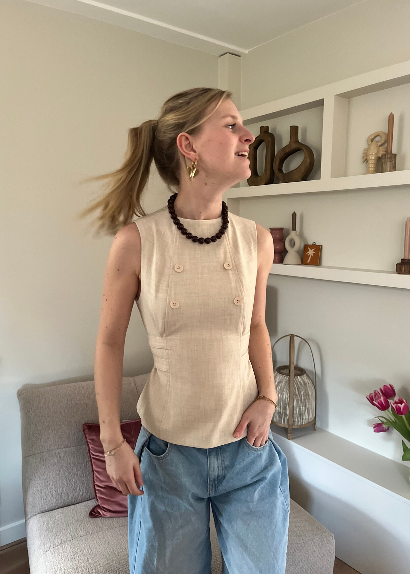 Flo Boutique Top Willow Beige