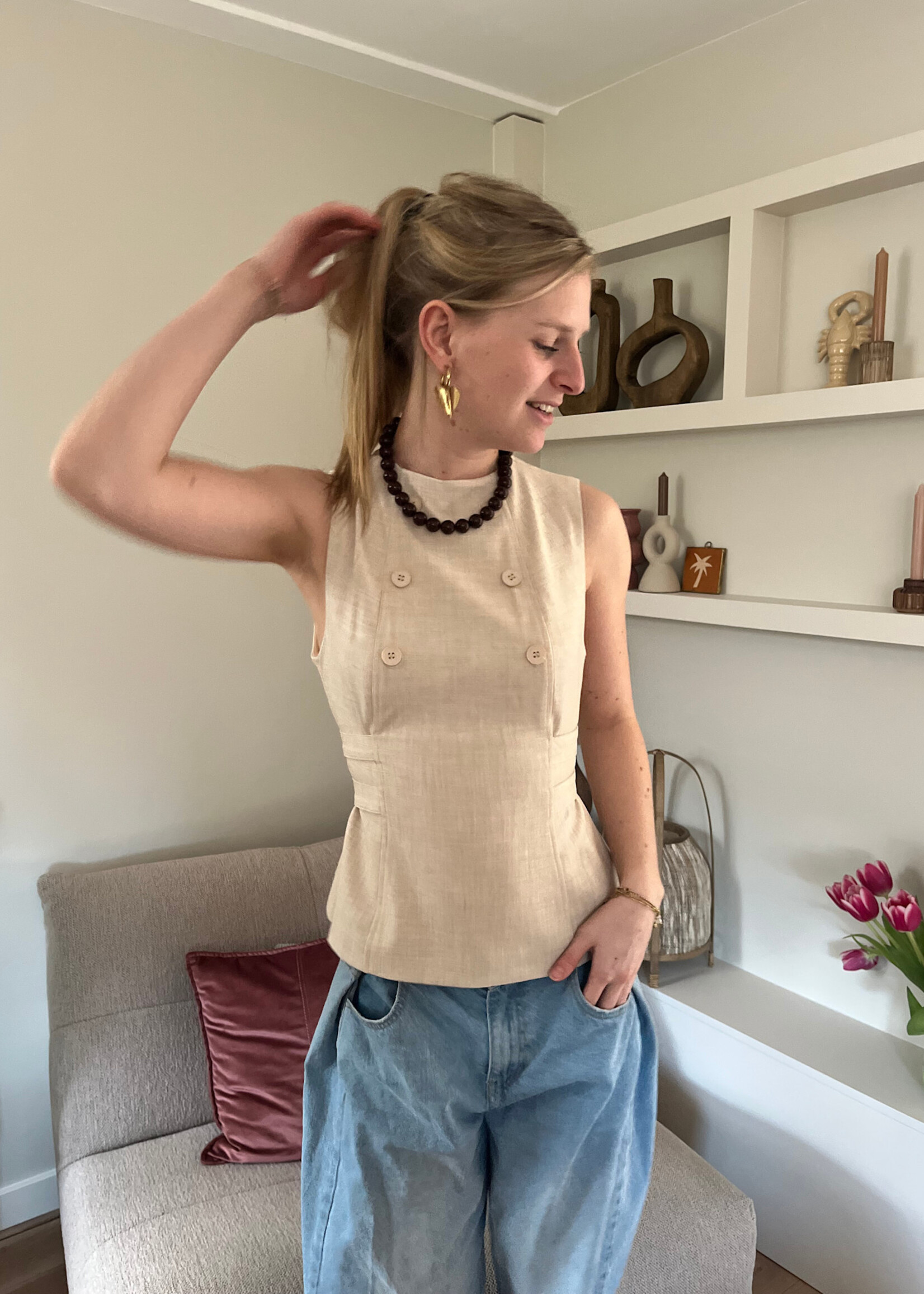 Flo Boutique Top Willow Beige