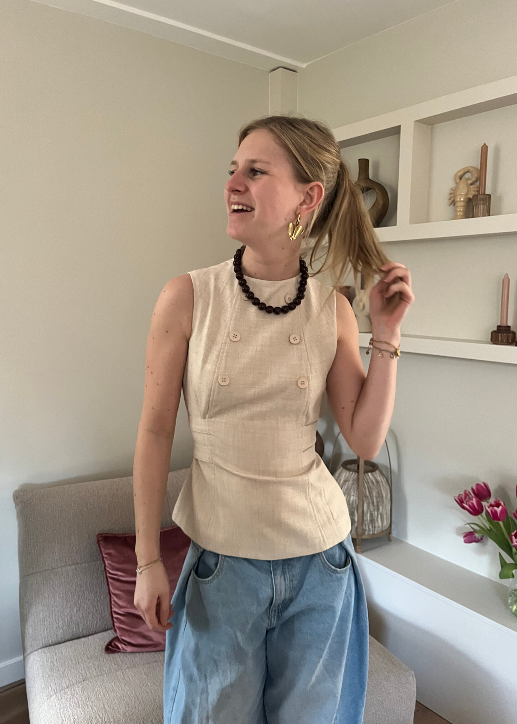 Flo Boutique Top Willow Beige