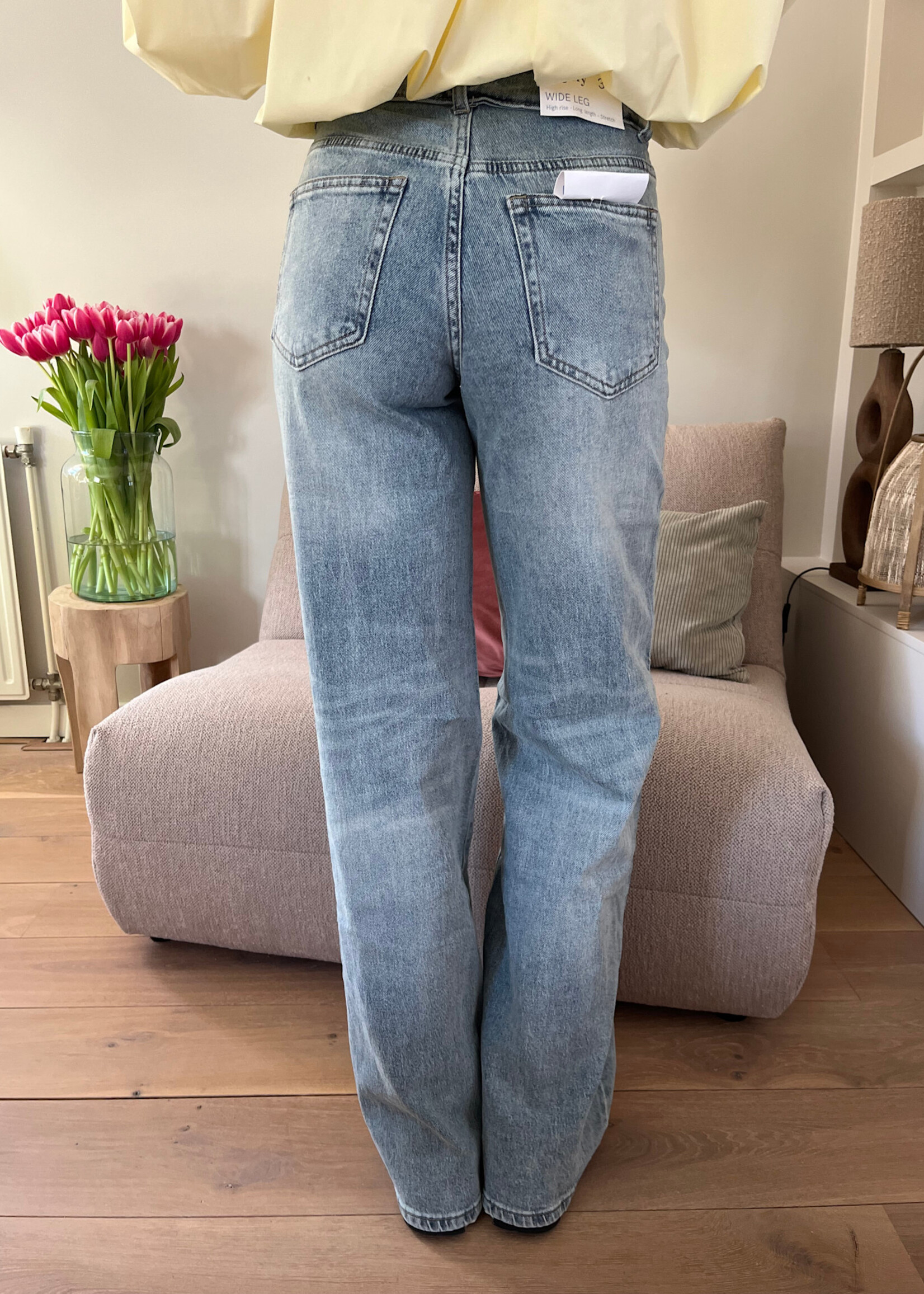 Flo Boutique Wide leg jeans Ivy Blue Pliée (tall)