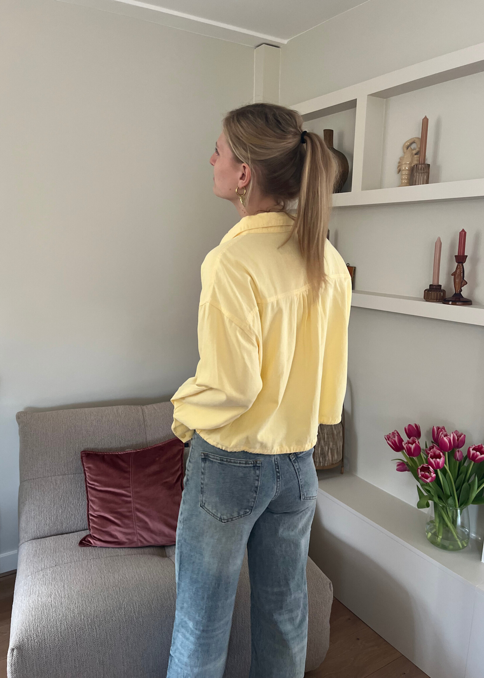 Flo Boutique Spijkerblouse Bodil Yellow