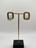 Flo Boutique Oorbellen Coloured Square White