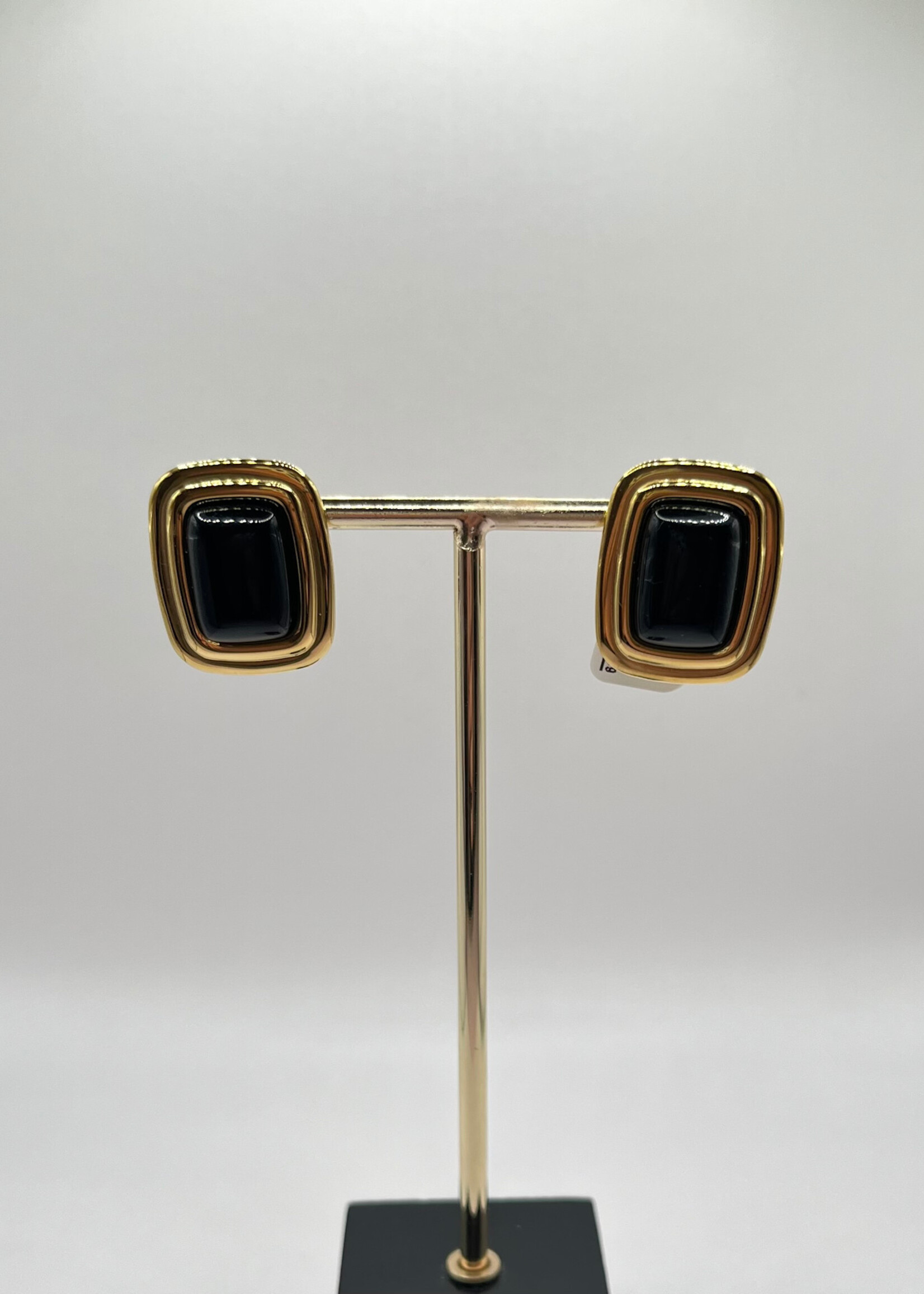 Flo Boutique Oorbellen Coloured Square Black