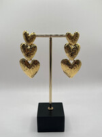 Flo Boutique Oorbellen Triple Hearts