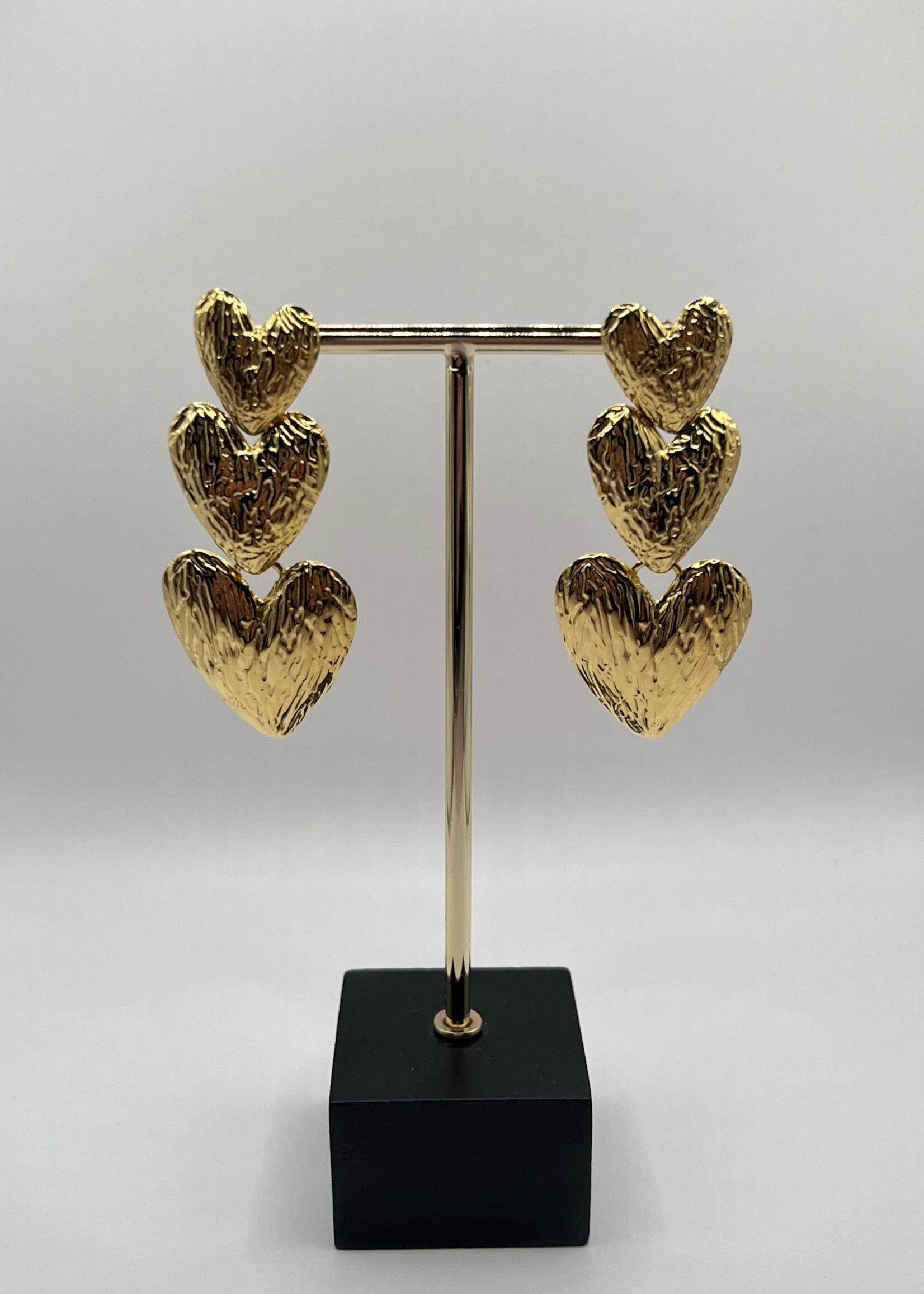 Flo Boutique Oorbellen Triple Hearts