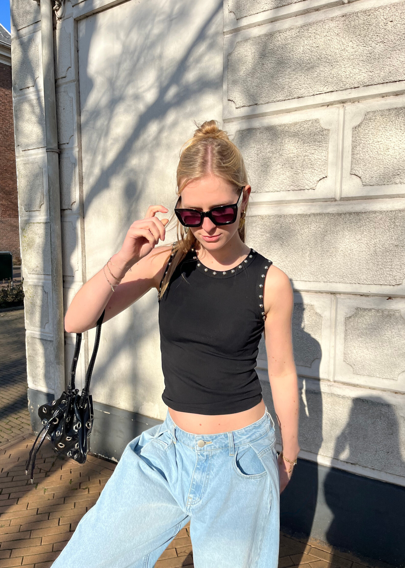 Flo Boutique Top Studs Jenna Black