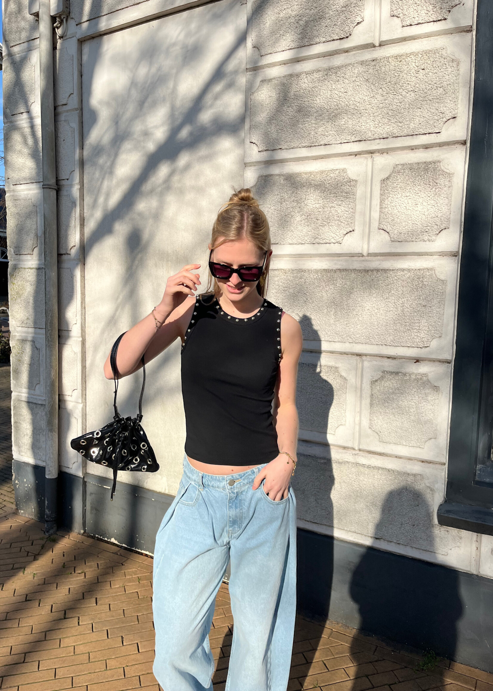 Flo Boutique Top Studs Jenna Black