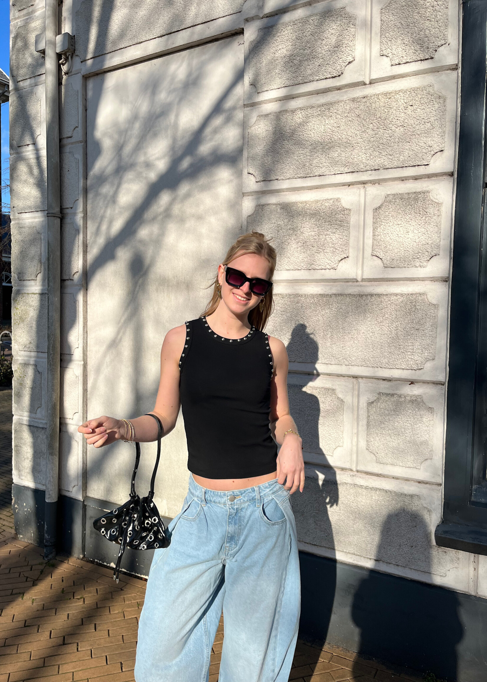 Flo Boutique Top Studs Jenna Black