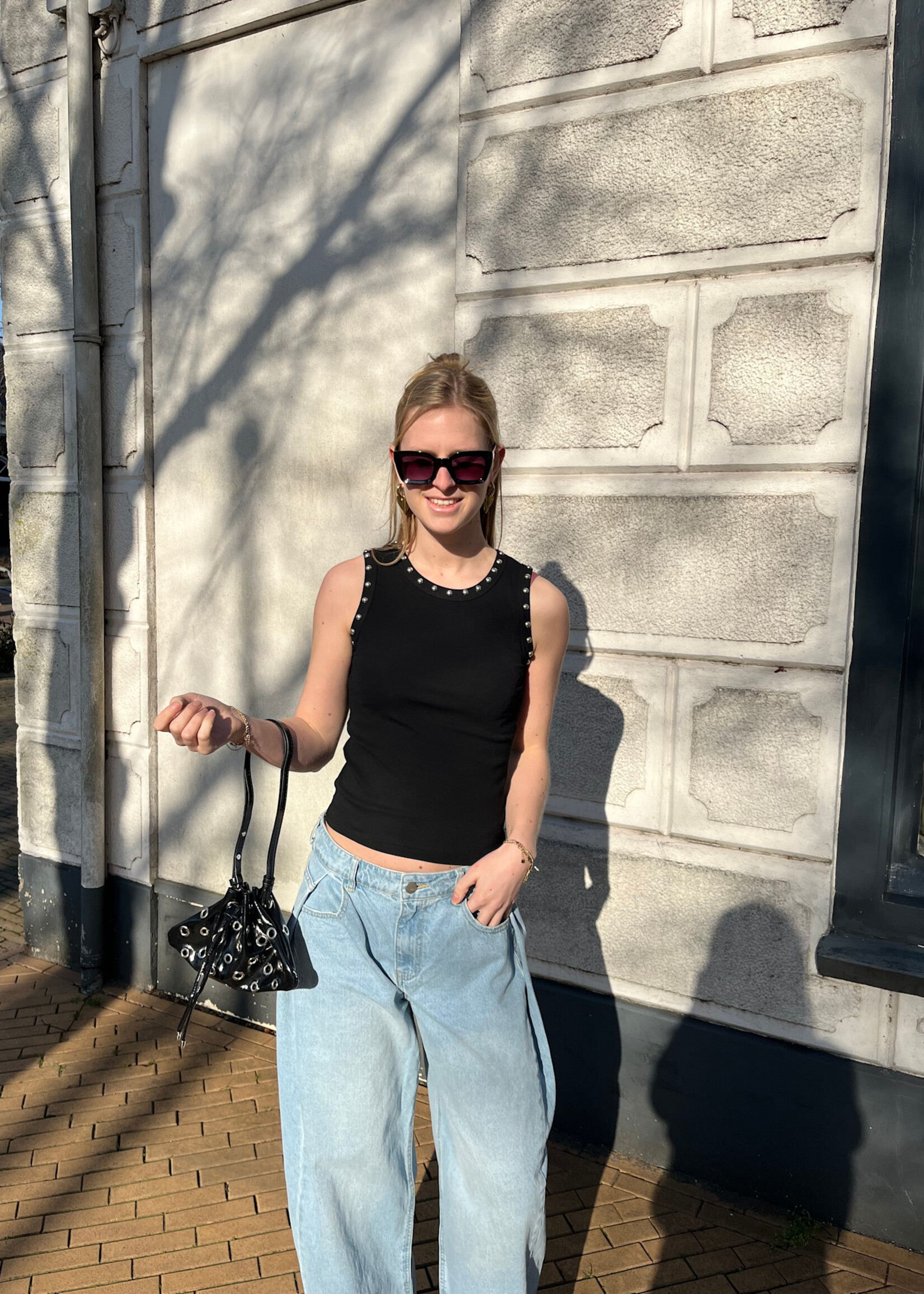 Flo Boutique Top Studs Jenna Black