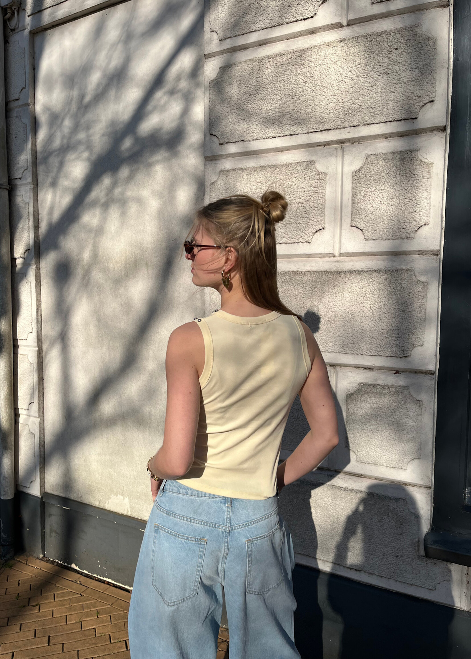 Flo Boutique Top Studs Jenna Yellow