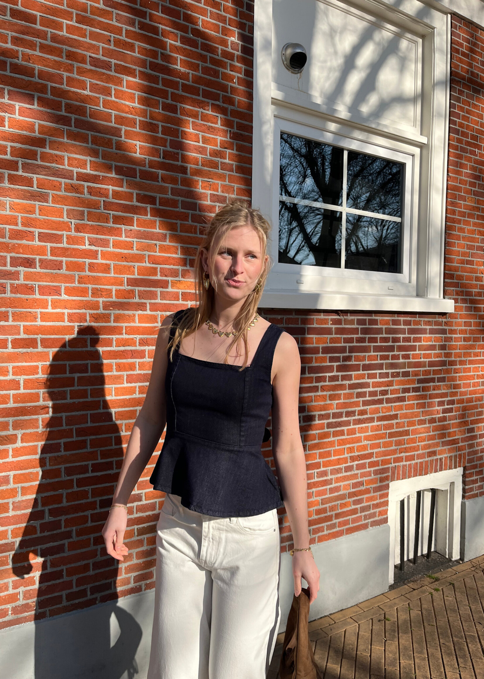 Flo Boutique Peplum jeans top Bobbi