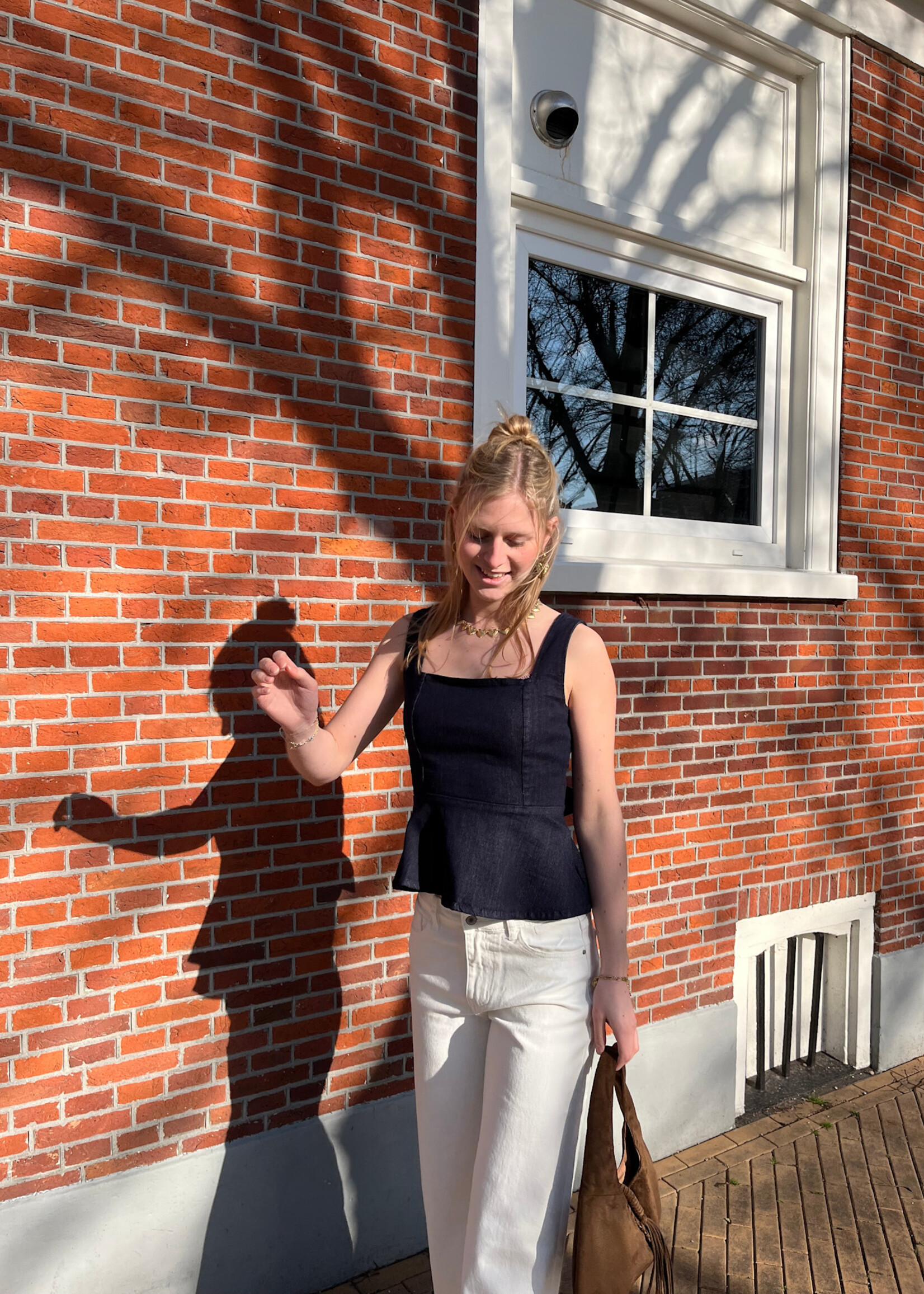 Flo Boutique Peplum jeans top Bobbi