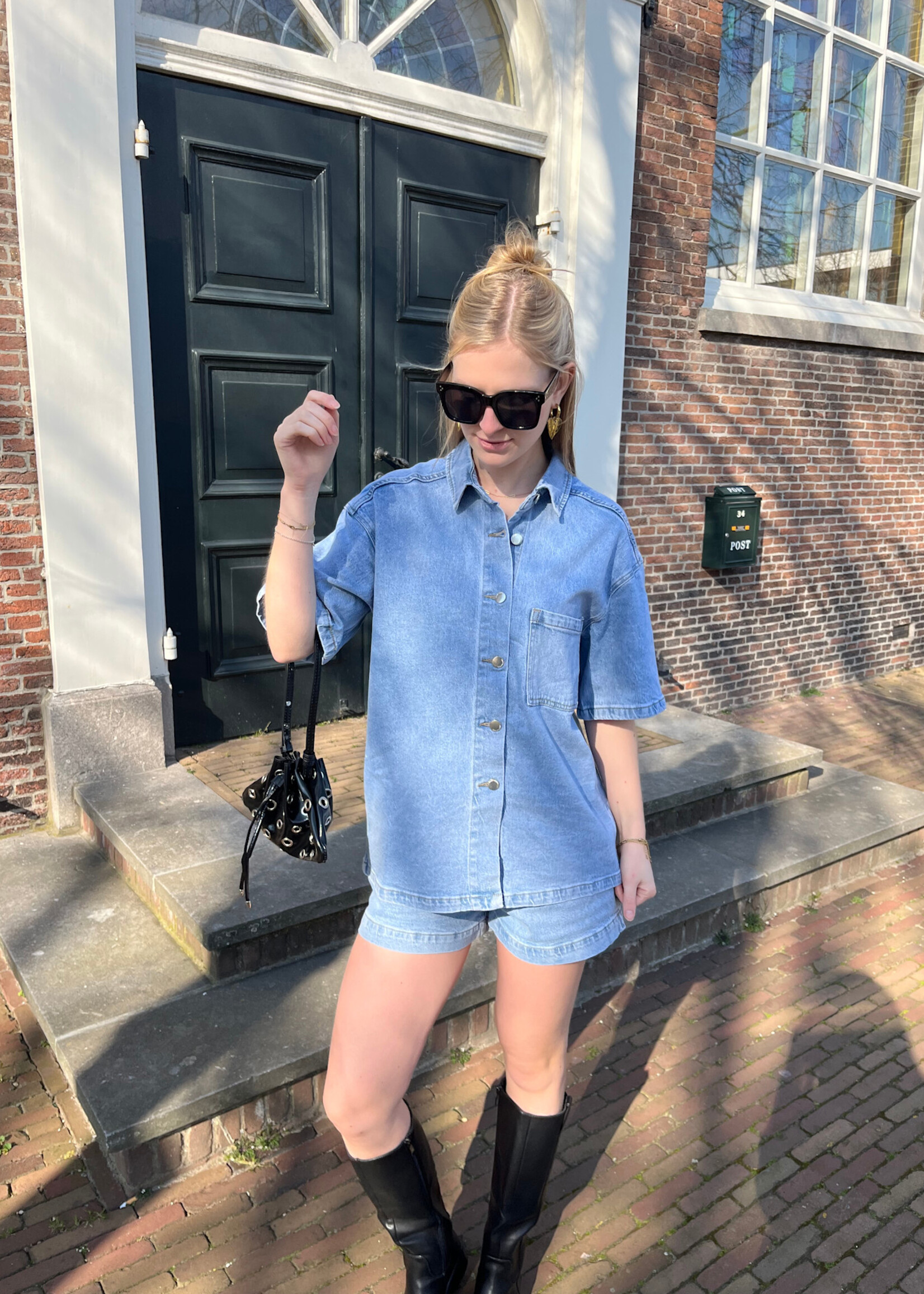 Flo Boutique Jeans top Nena Blue