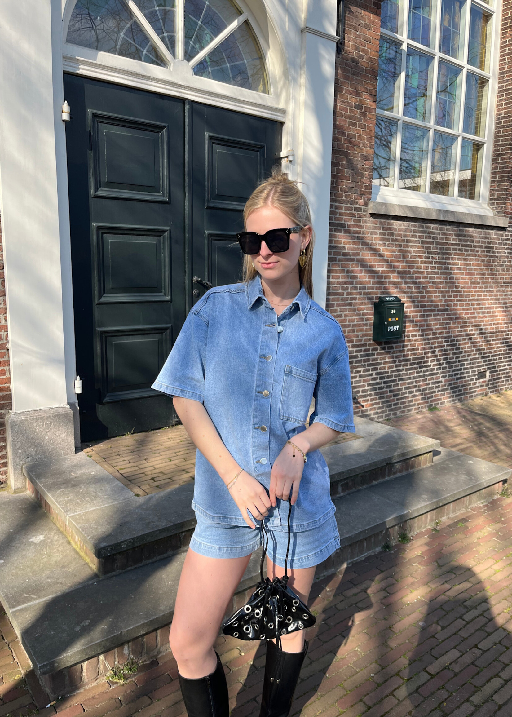 Flo Boutique Jeans top Nena Blue