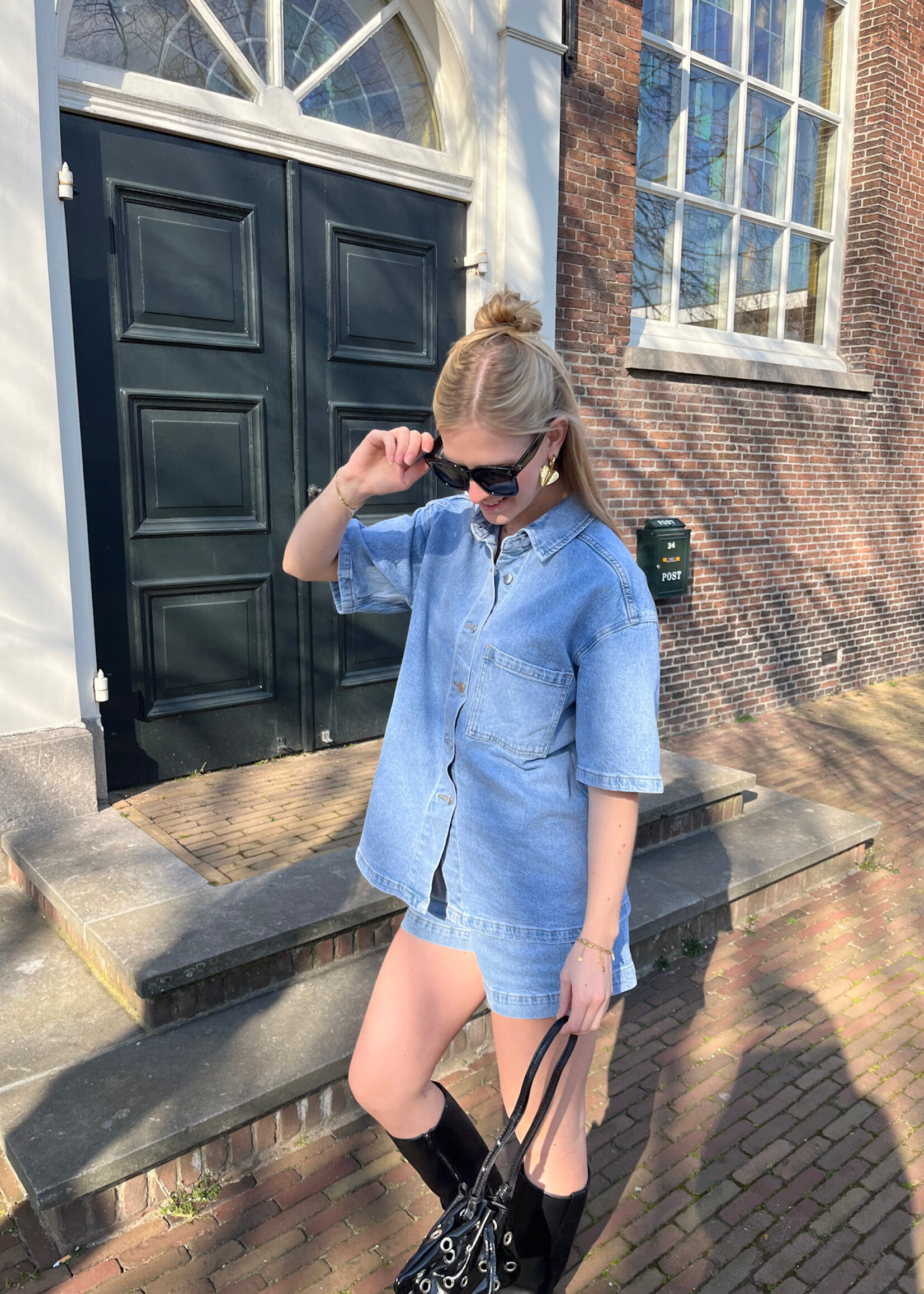 Flo Boutique Jeans top Nena Blue