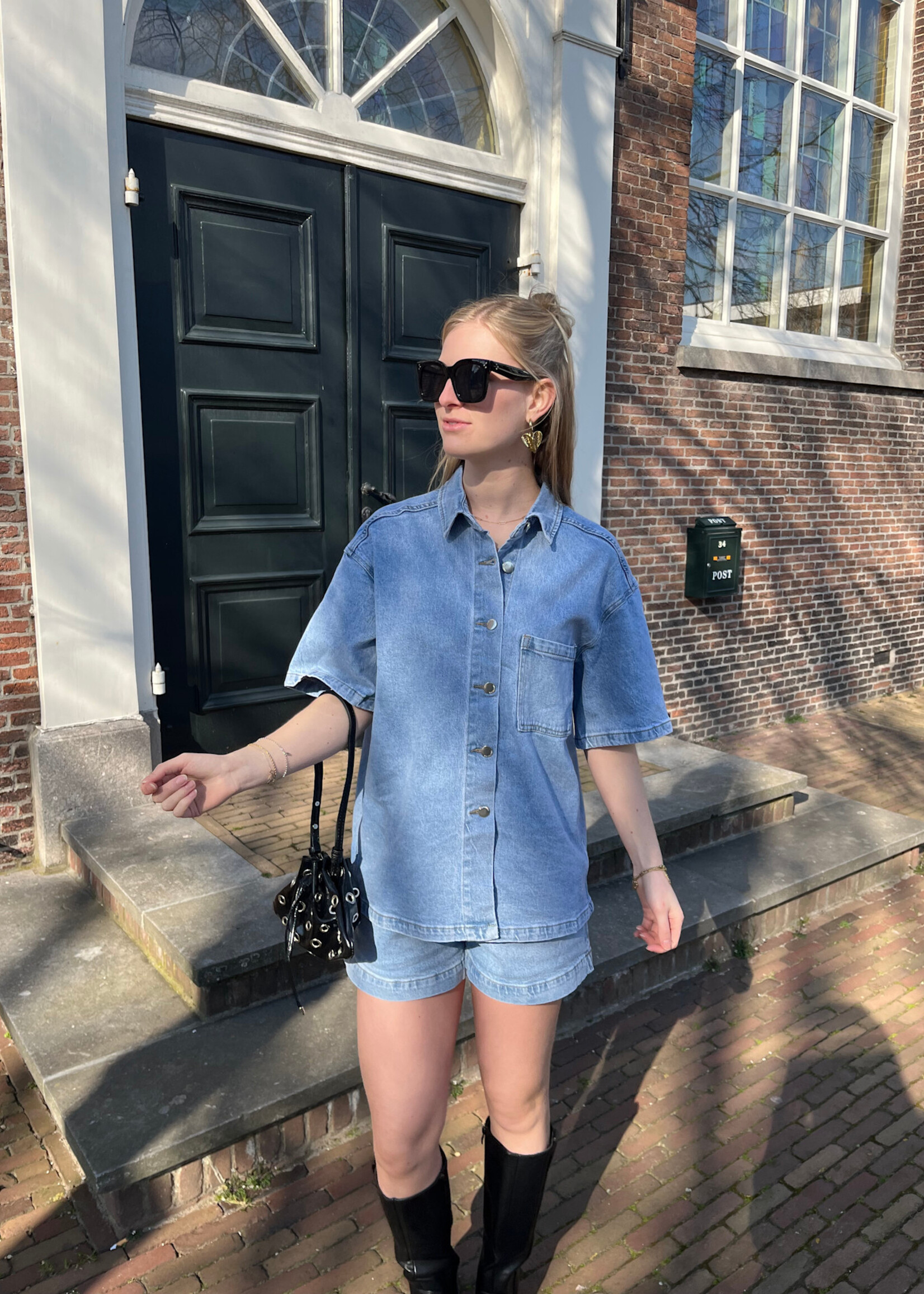 Flo Boutique Jeans top Nena Blue