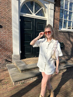 Flo Boutique Jeans top Nena Off-White