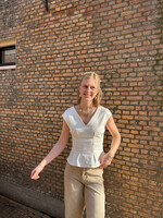 Flo Boutique Denim Top Jaylinn Off-White