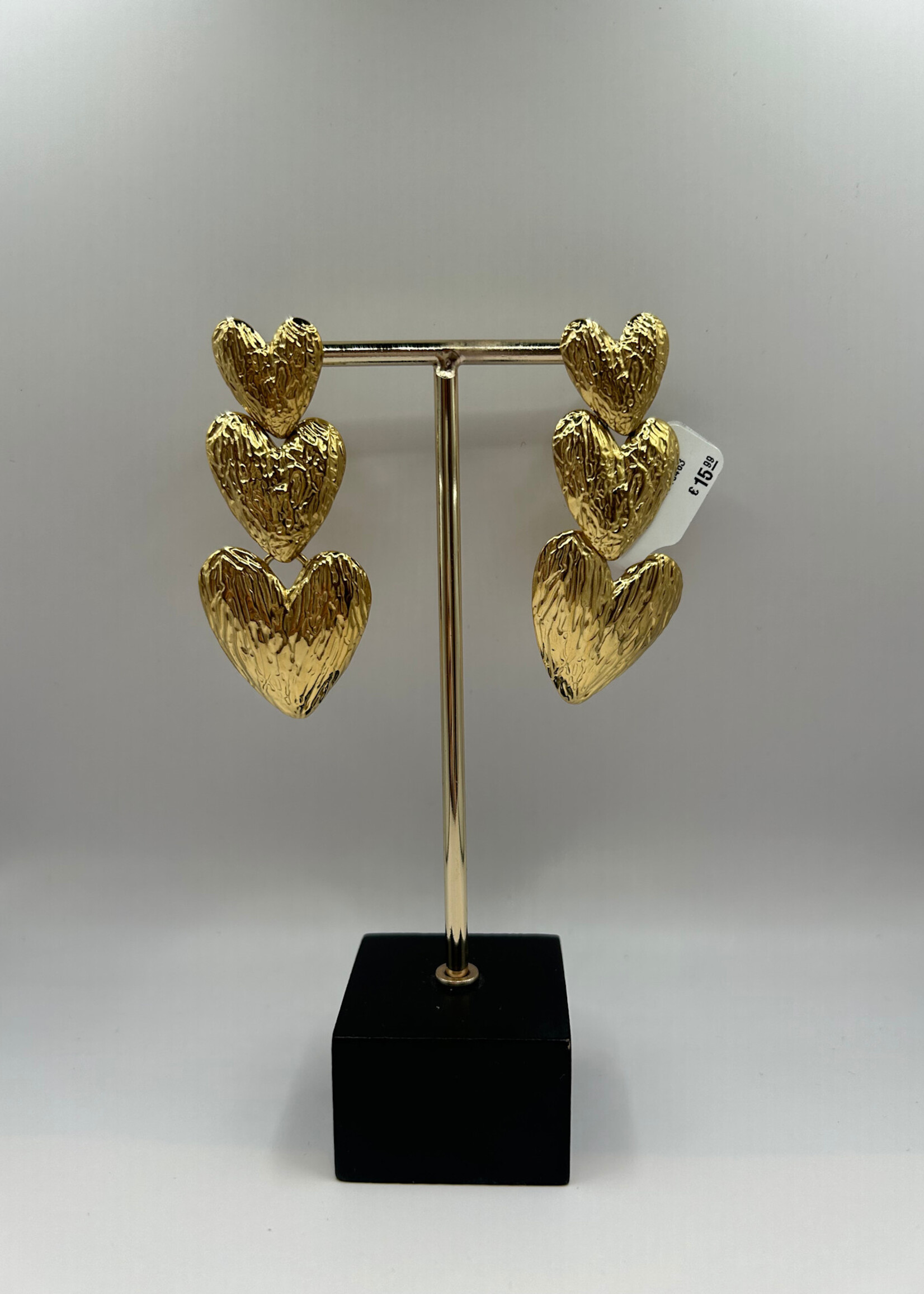 Flo Boutique Oorbellen Triple Hearts
