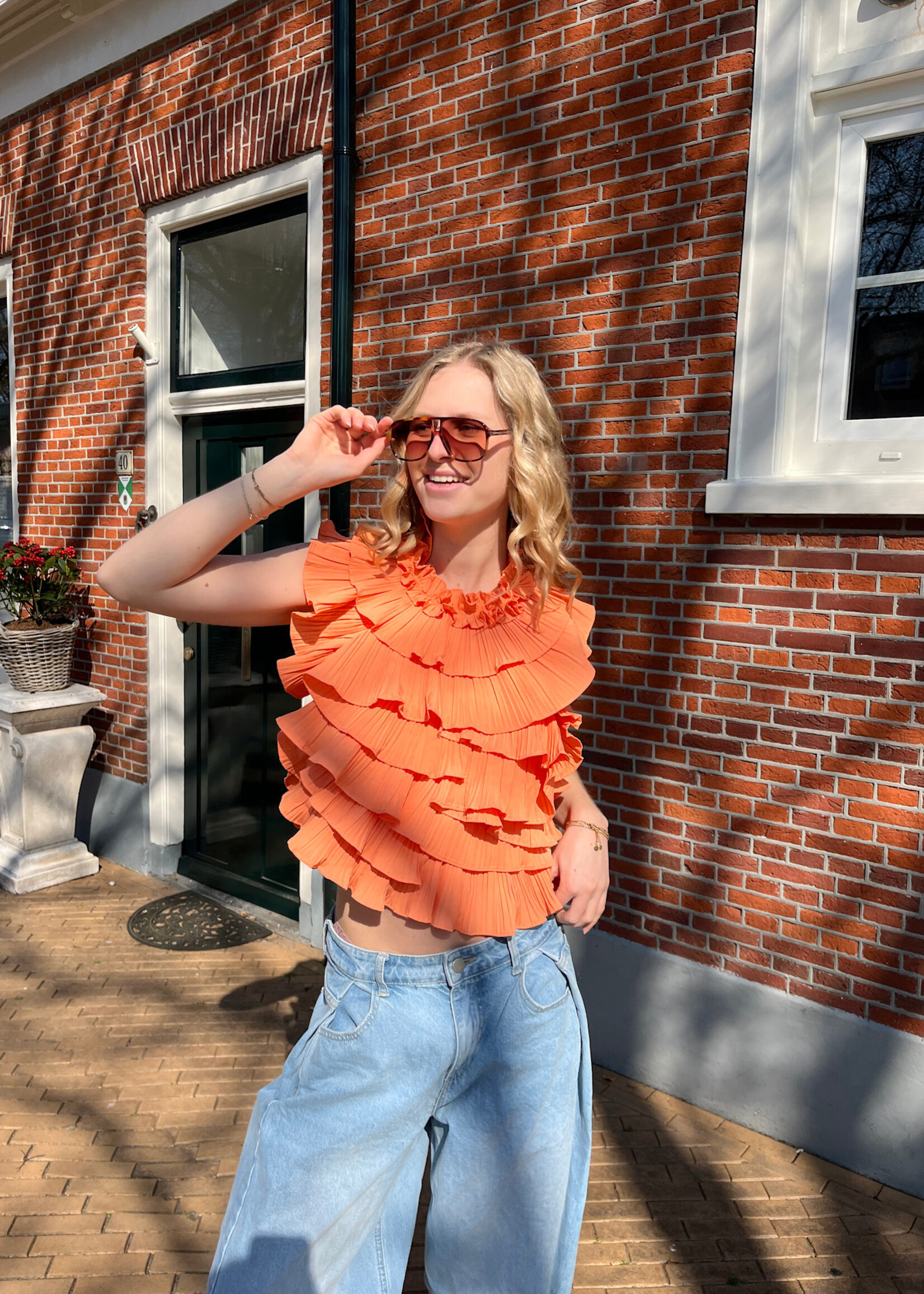 Flo Boutique Top Kelly Orange