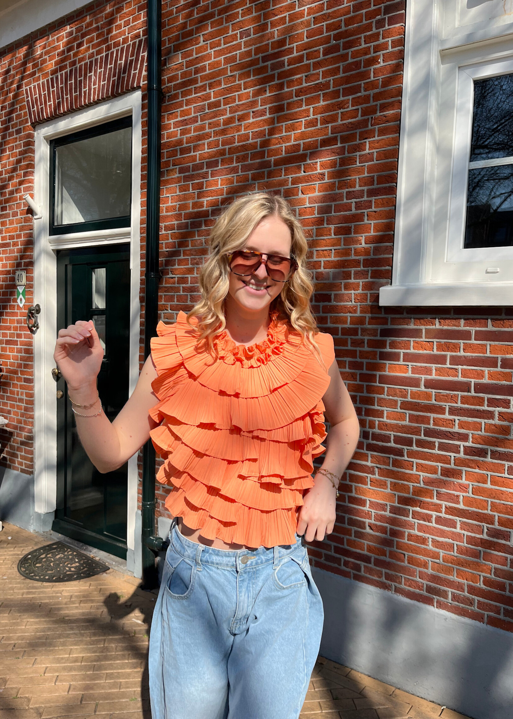 Flo Boutique Top Kelly Orange