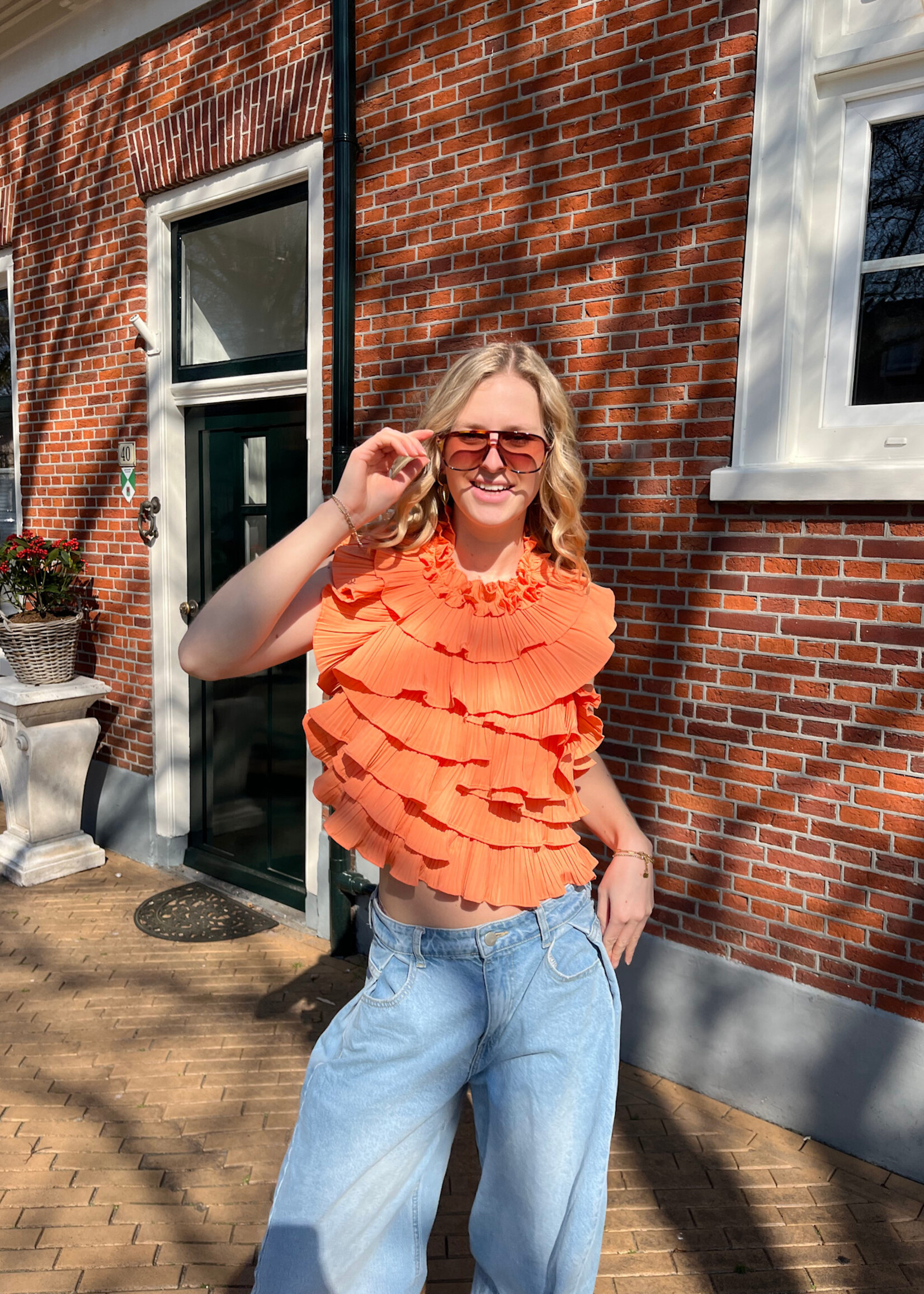 Flo Boutique Top Kelly Orange