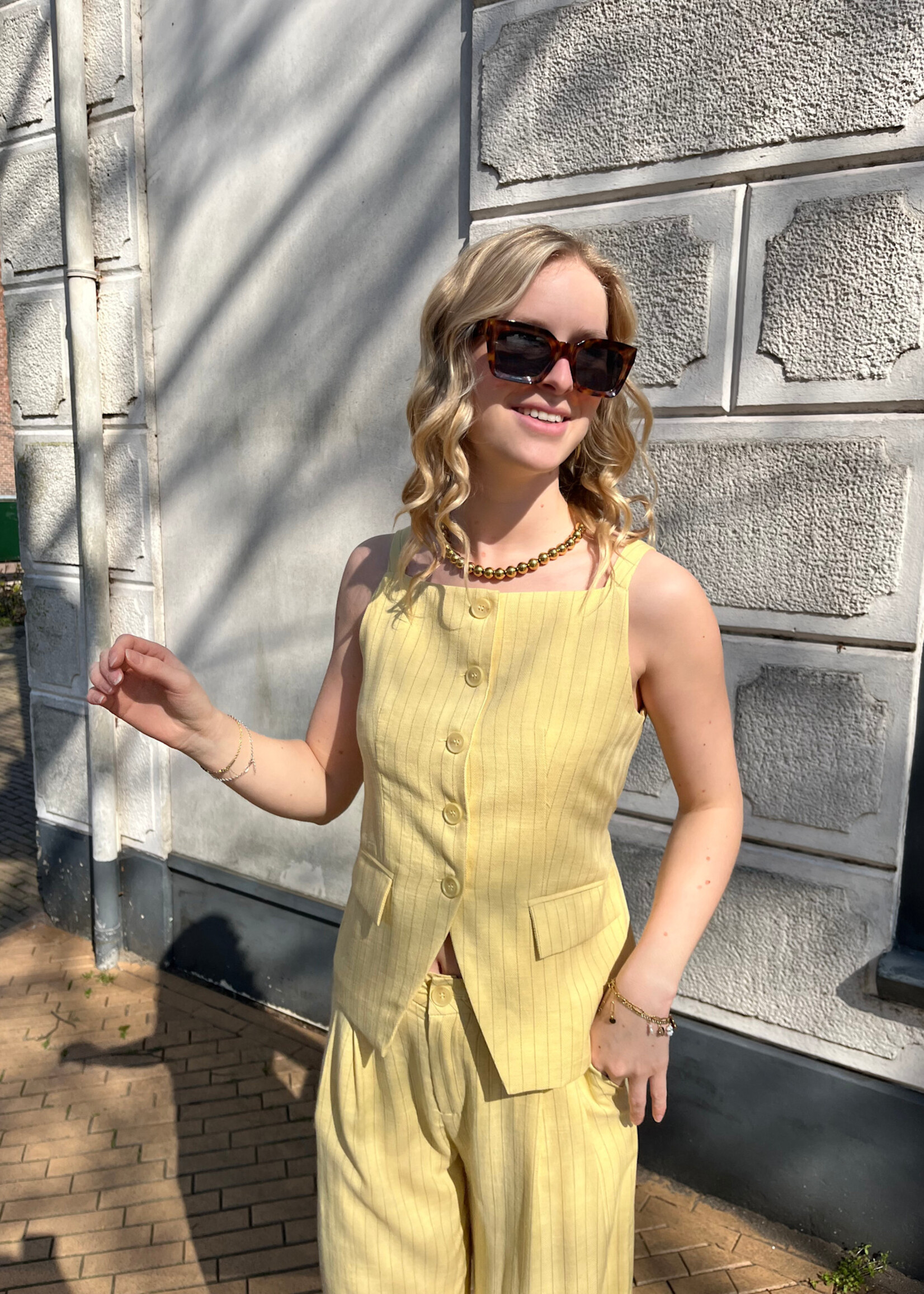 Flo Boutique Gilet Ciana Yellow