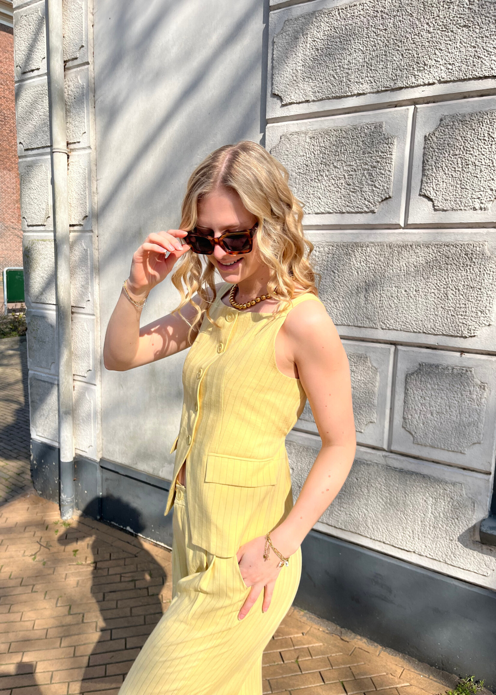 Flo Boutique Gilet Ciana Yellow