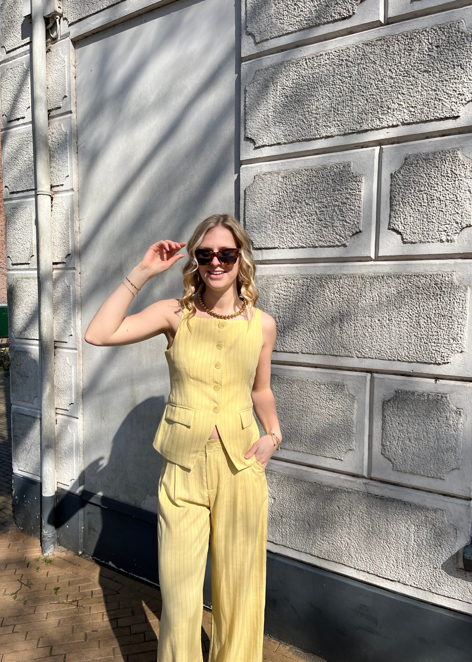 Flo Boutique Gilet Ciana Yellow