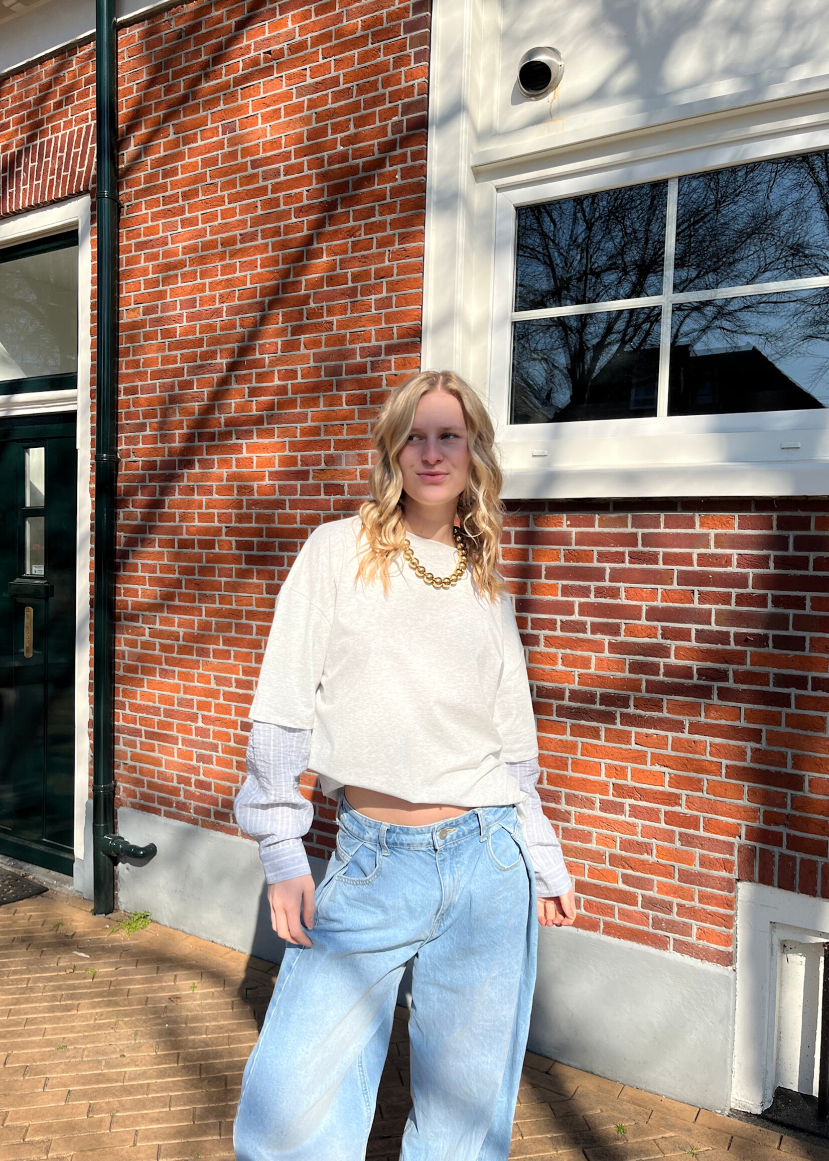 Flo Boutique Top Filo Light Grey