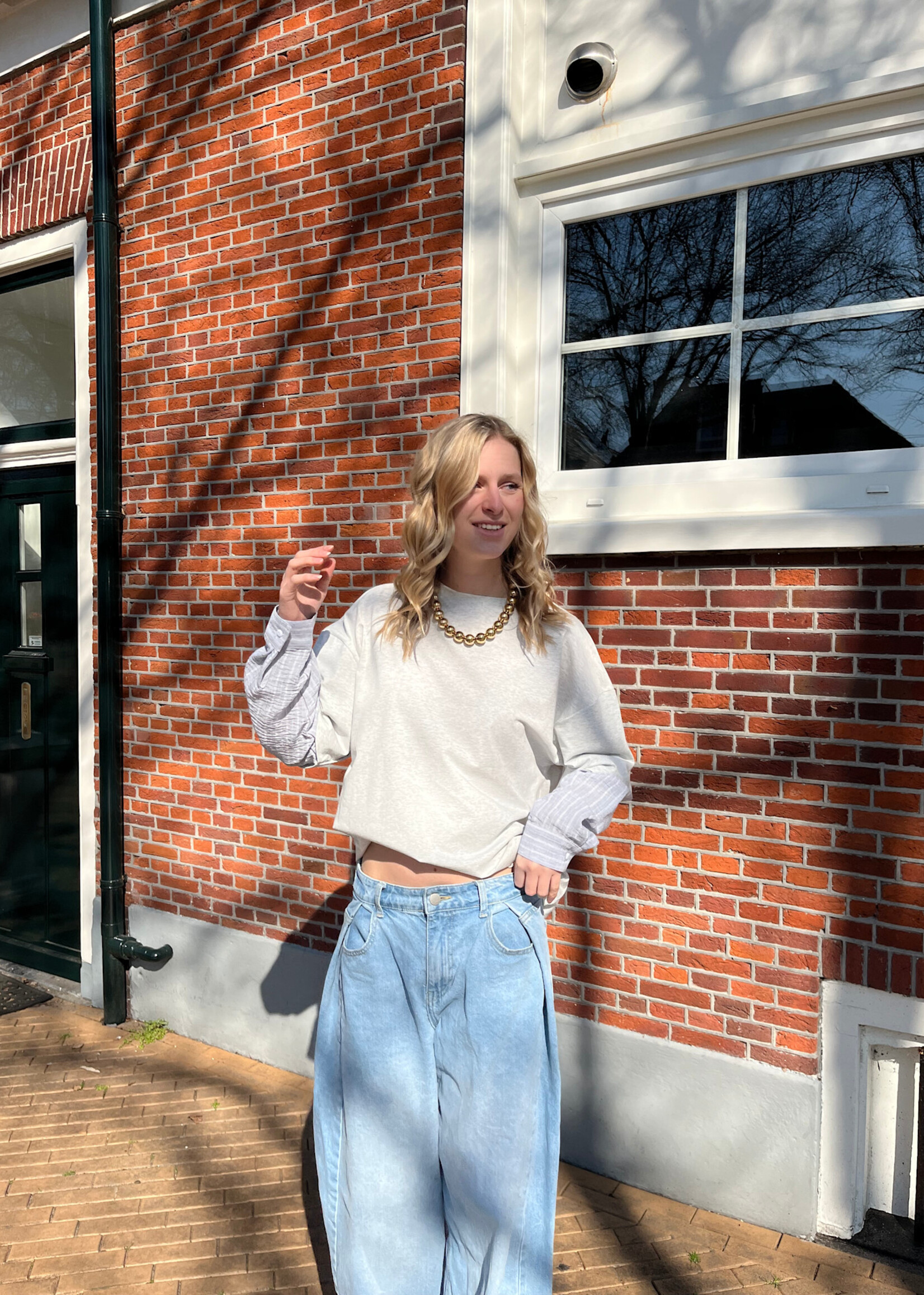 Flo Boutique Top Filo Light Grey