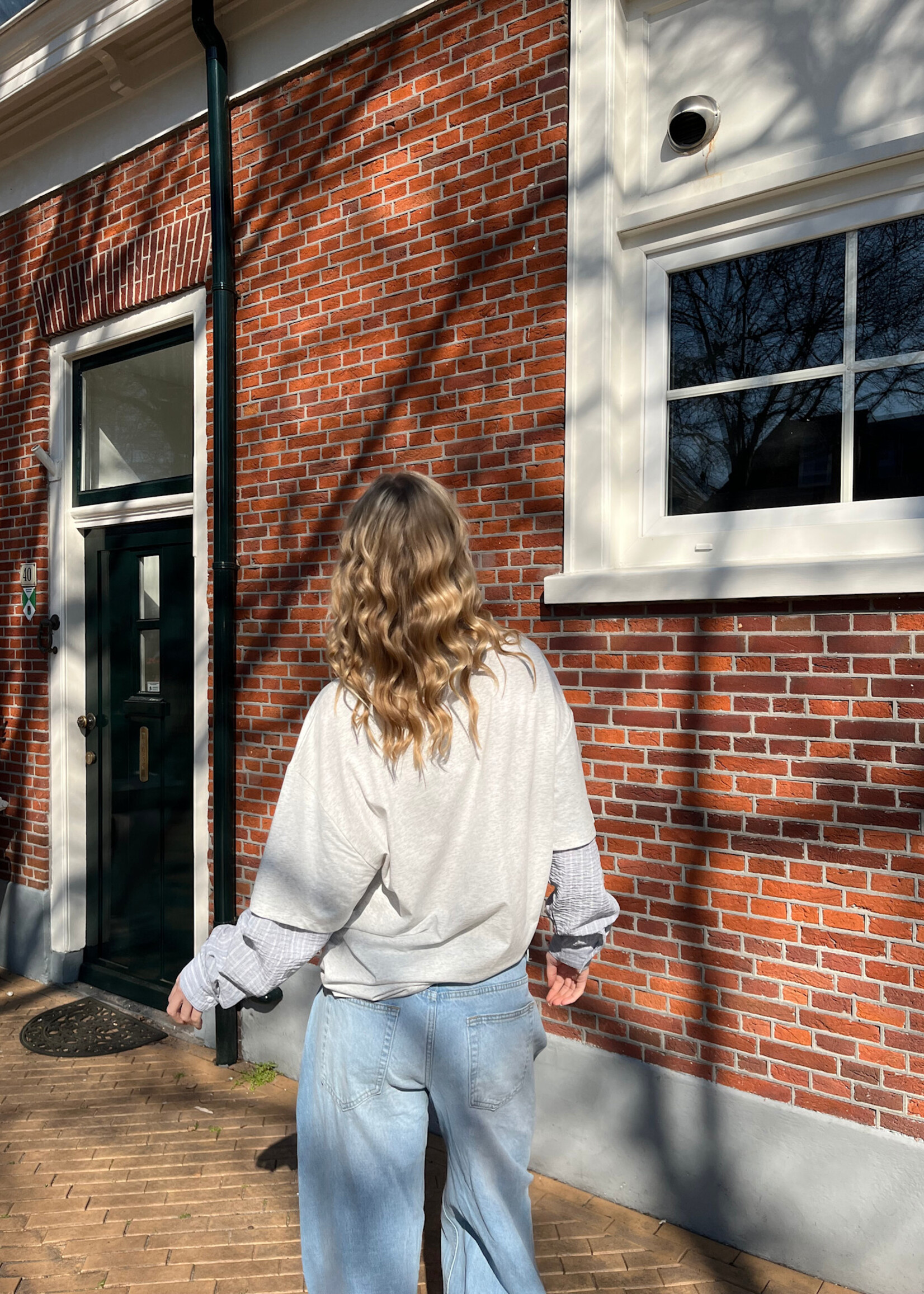 Flo Boutique Top Filo Light Grey