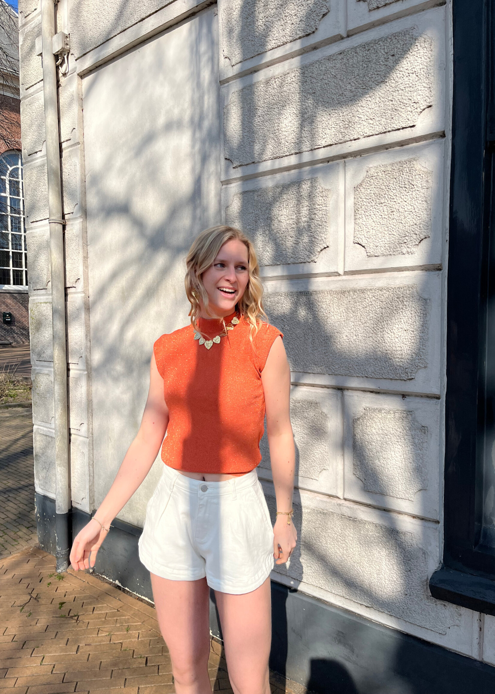 Flo Boutique Top Lily Lurex Orange