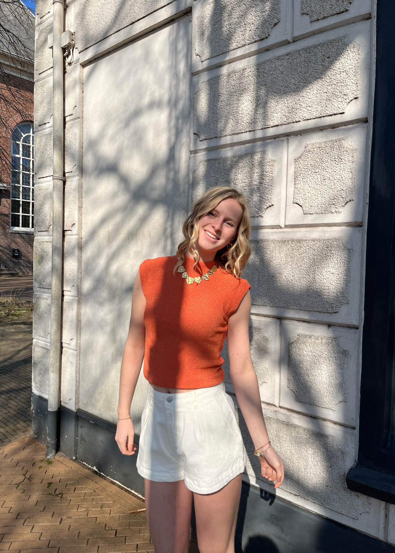 Flo Boutique Top Lily Lurex Orange