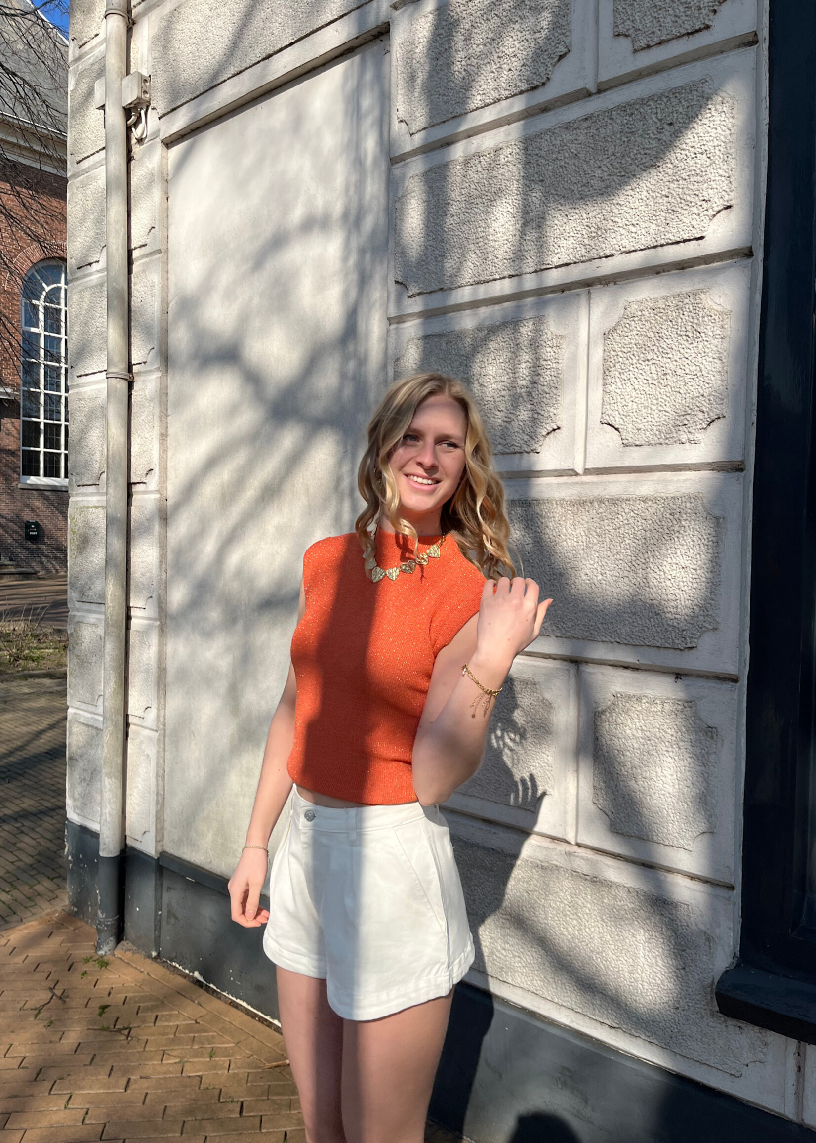 Flo Boutique Top Lily Lurex Orange