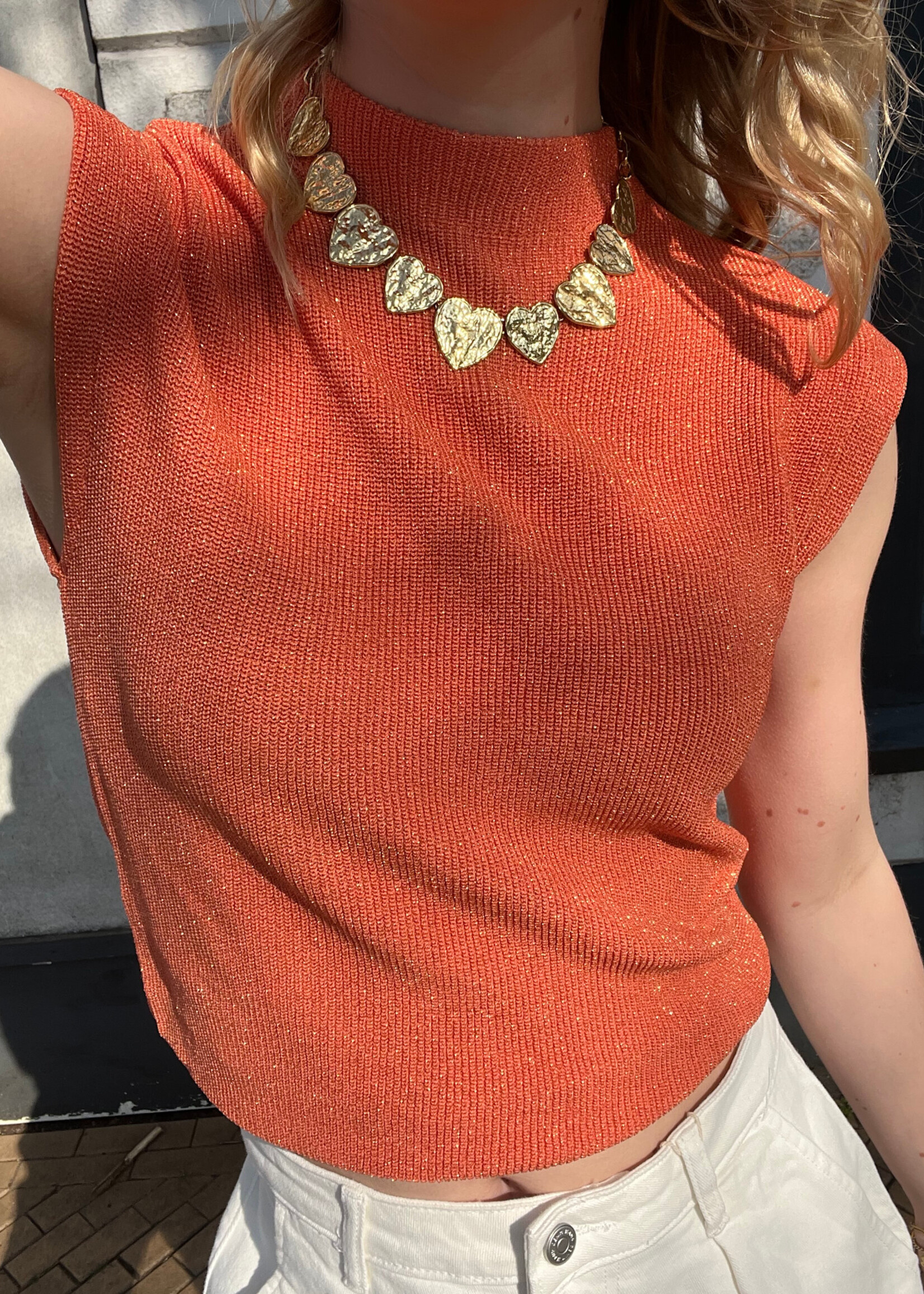 Flo Boutique Top Lily Lurex Orange