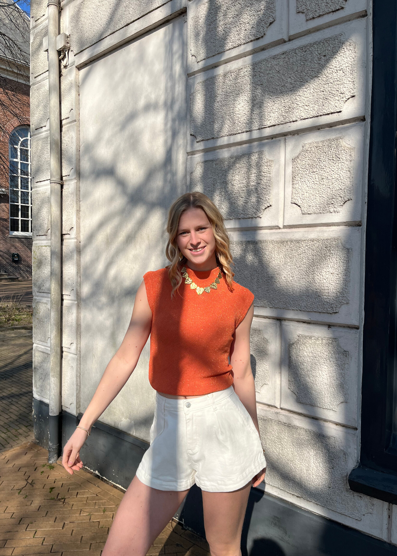 Flo Boutique Top Lily Lurex Orange