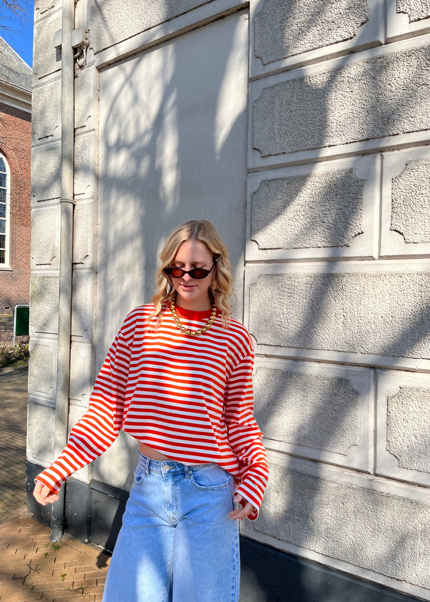 Flo Boutique Long sleeve Fiore Stripe Orange