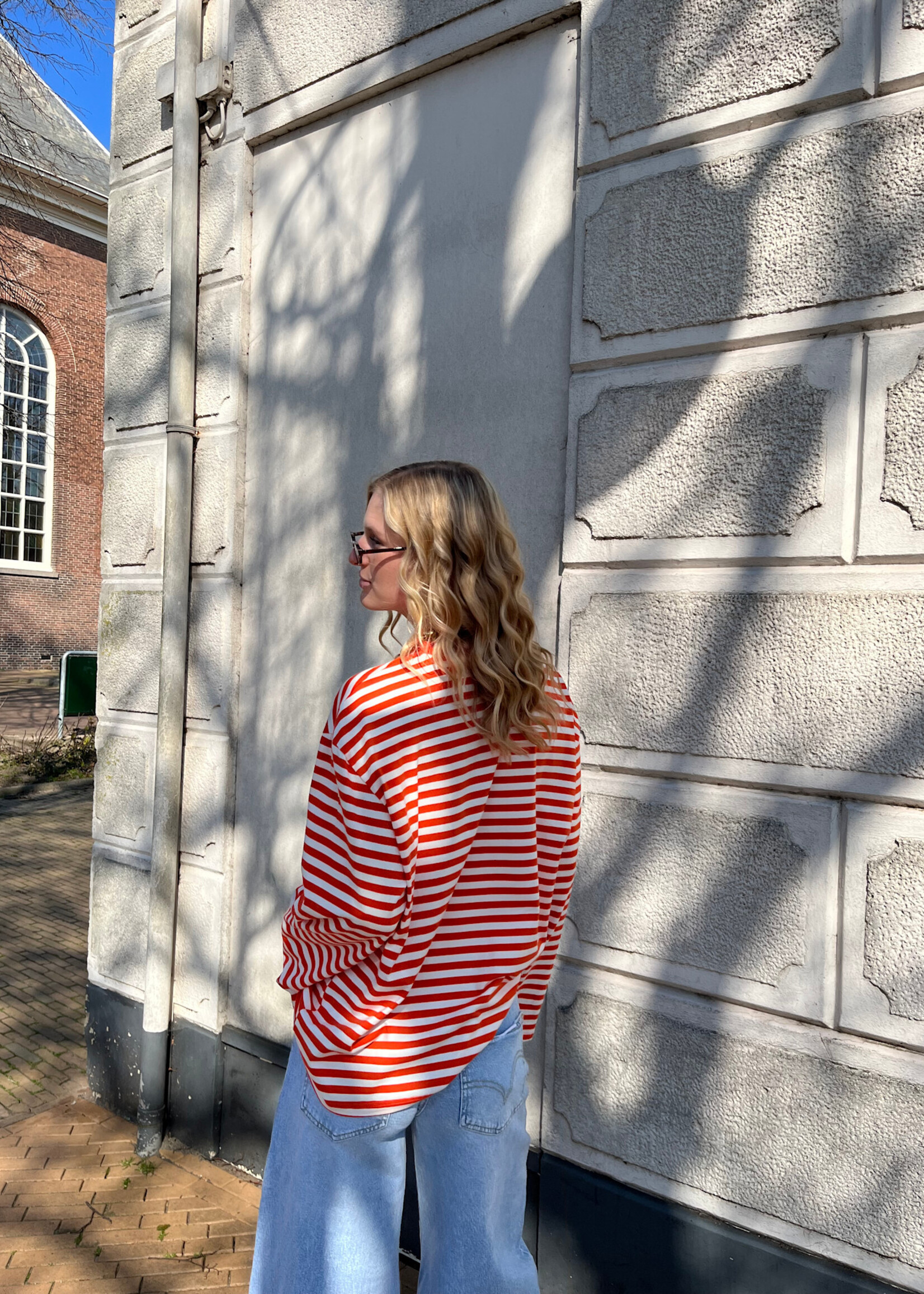 Flo Boutique Long sleeve Fiore Stripe Orange