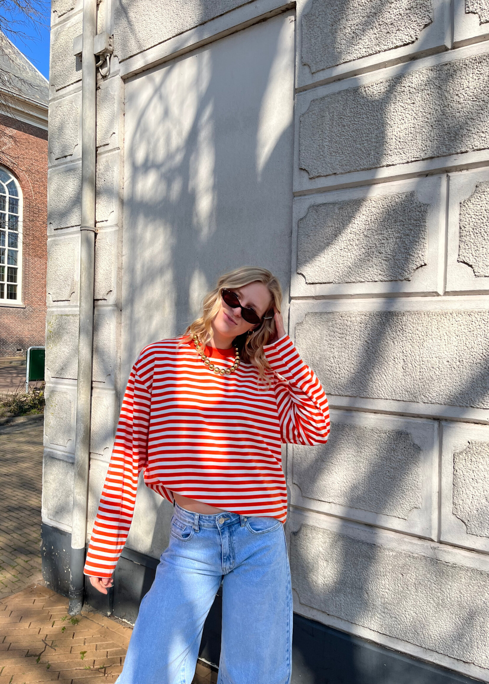 Flo Boutique Long sleeve Fiore Stripe Orange