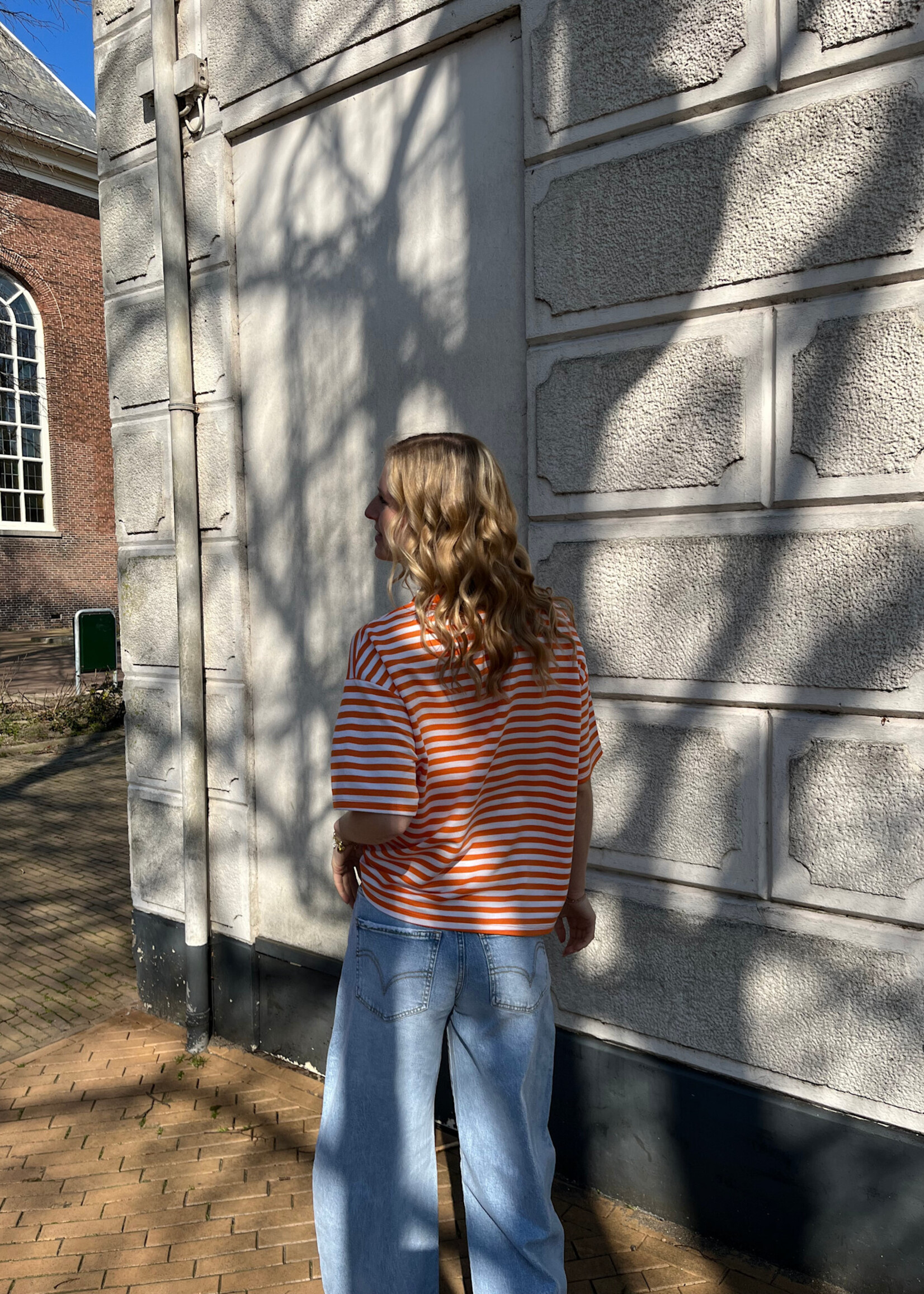 Flo Boutique Tee Fiona Stripe Orange